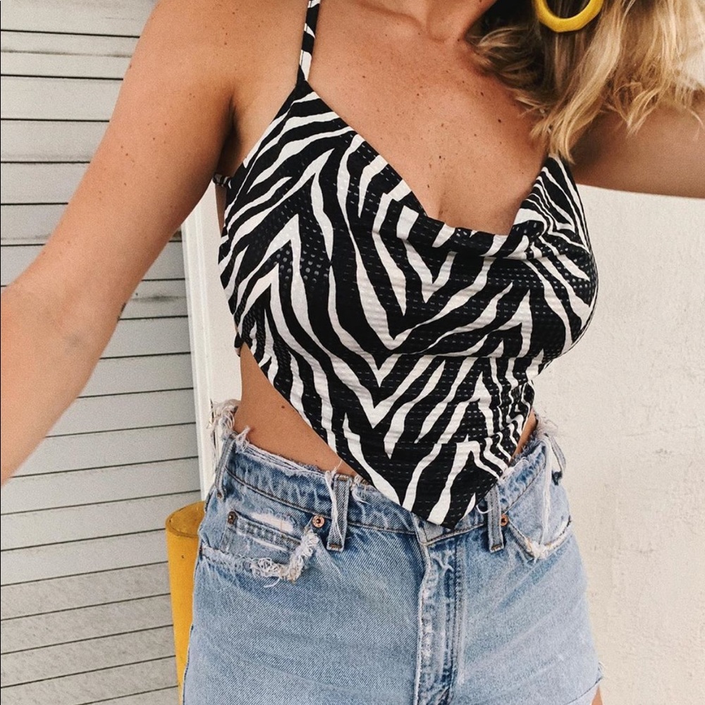 Zebra Print Tank - Nasty Gal US 6